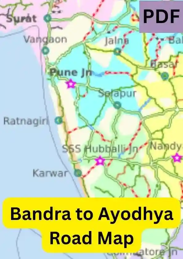 Bandra to Ayodhya Road Map