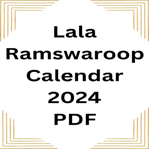 Lala Ramswaroop Calendar 2024 PDF Free Download