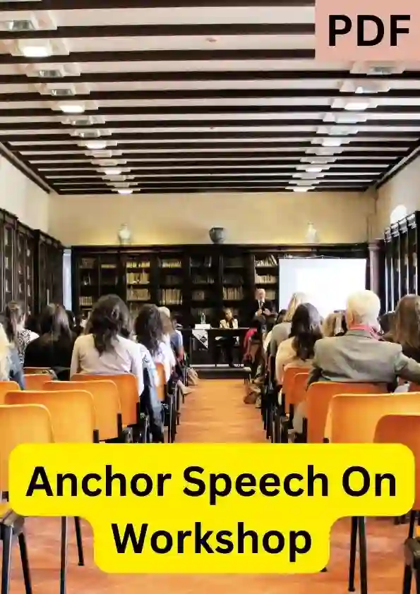 Anchor Speech On Workshop