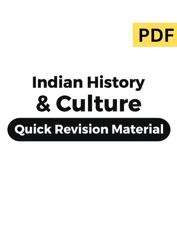 Indian History Quick Revision Notes