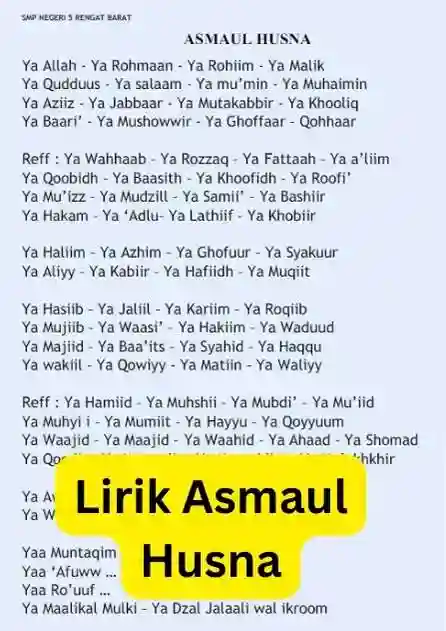 Lirik Asmaul Husna