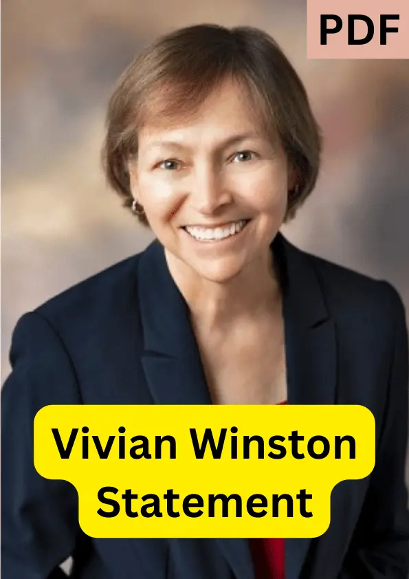 Vivian Winston Statement